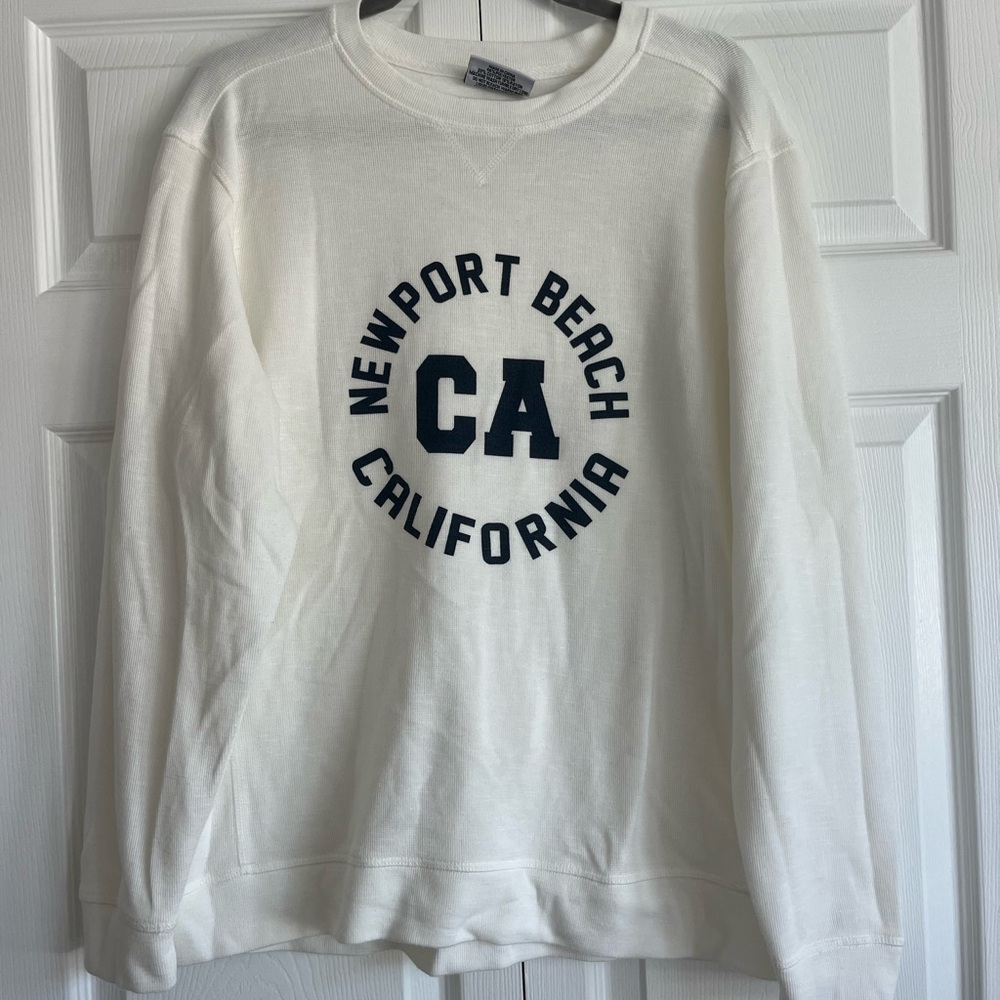 White Newport Beach California Sweater